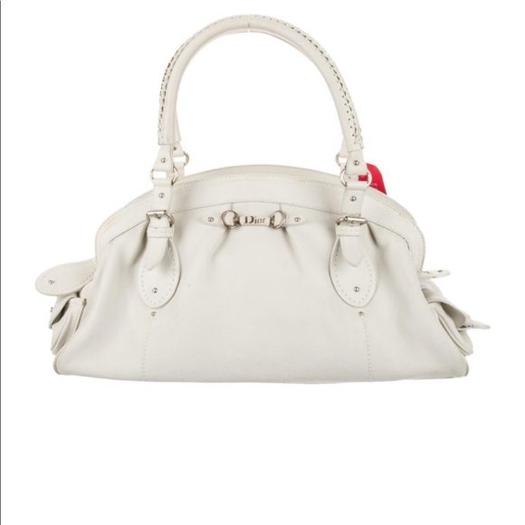 Gently used white Christian Dior purse - Picture 1 of 6